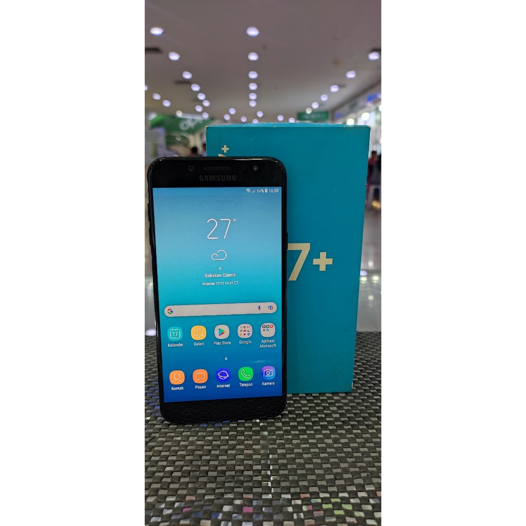 SAMSUNG GALAXY J7+ J7 PLUS 4/32GB SECOND SEKEN BEKAS RAM 4 INTERNAL 32