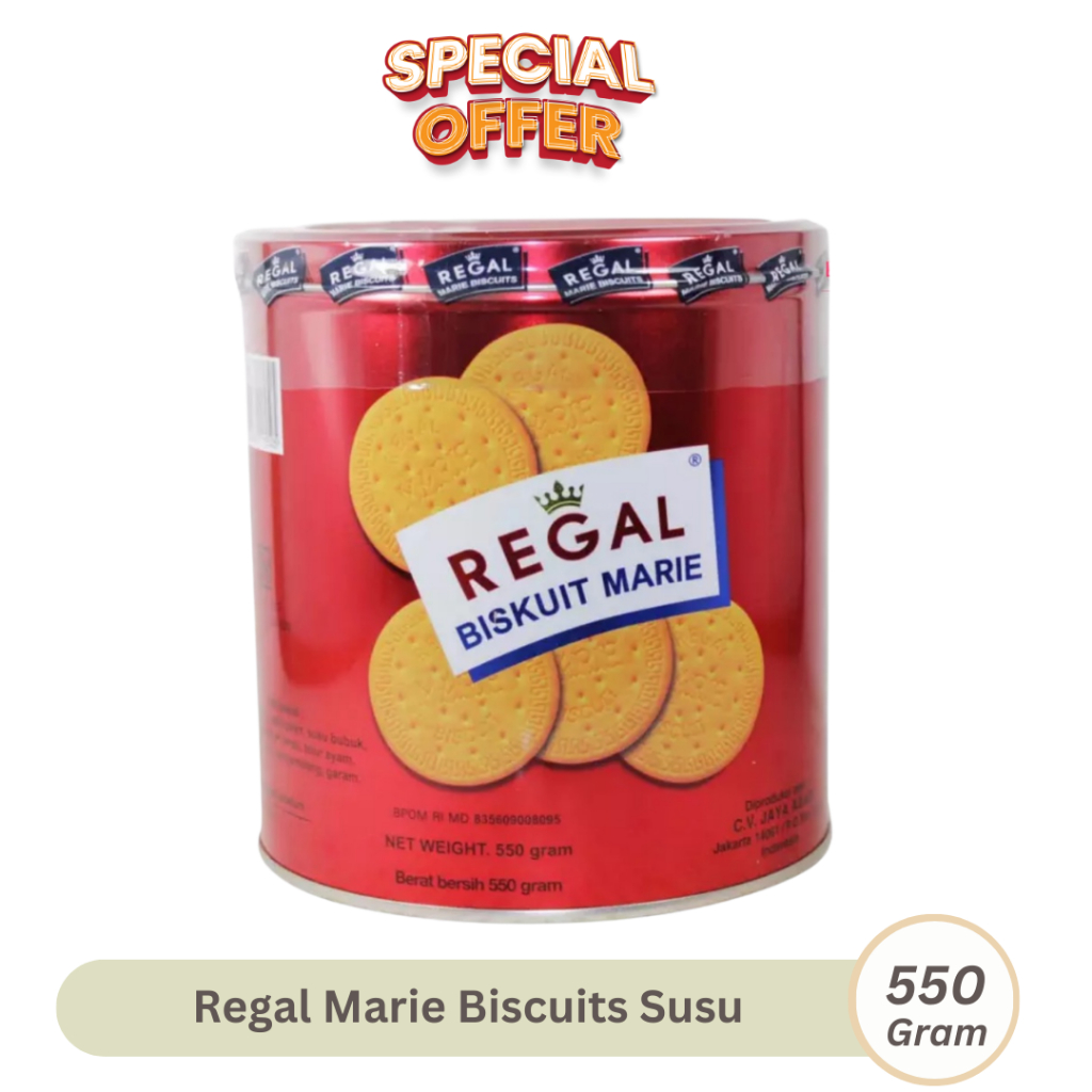 

Regal Biskuit Marie 550gr Biscuits Susu Marrie Kemasan Kaleng