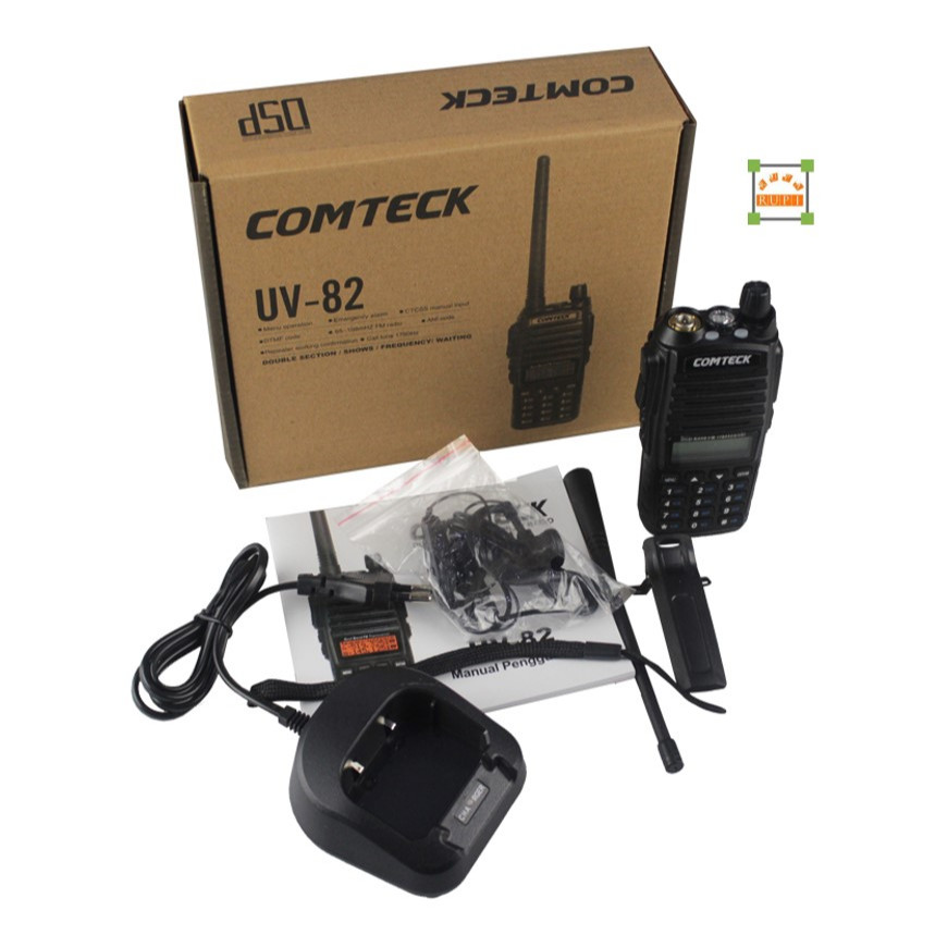Handy Talkie HT Comteck UV-82 Dual Band VHF - UHF Radio FM Alat Komunikasi Terbaik
