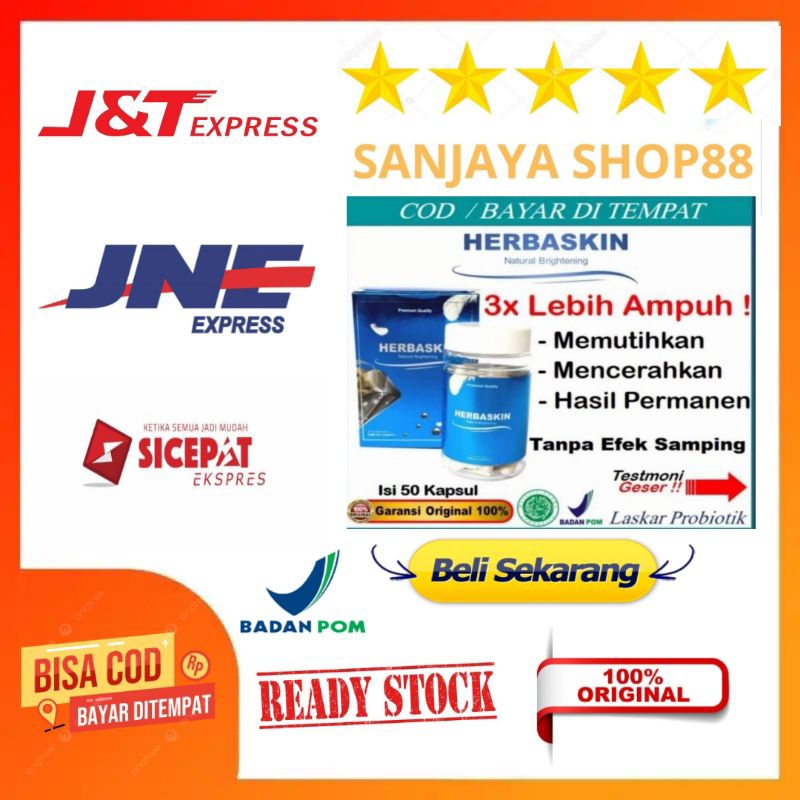 HERBASKIN - Herbaskin Asli Kapsul Pemutih isi 50 Herbaskin Natural Brightening Suplemen