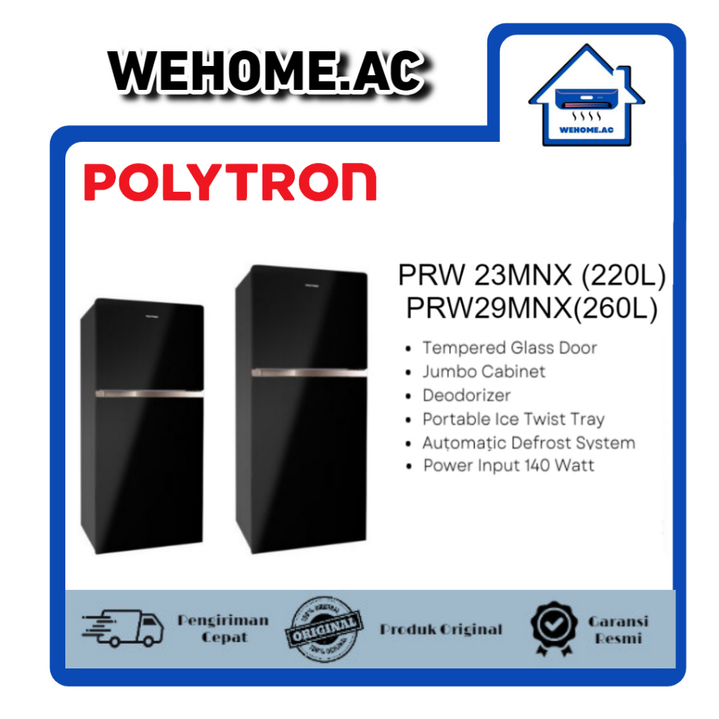 Kulkas Polytron 2 Pintu PRW23MNX / PRW29MNX Kulkas 2 Pintu Polytron Kulkas Dua Pintu