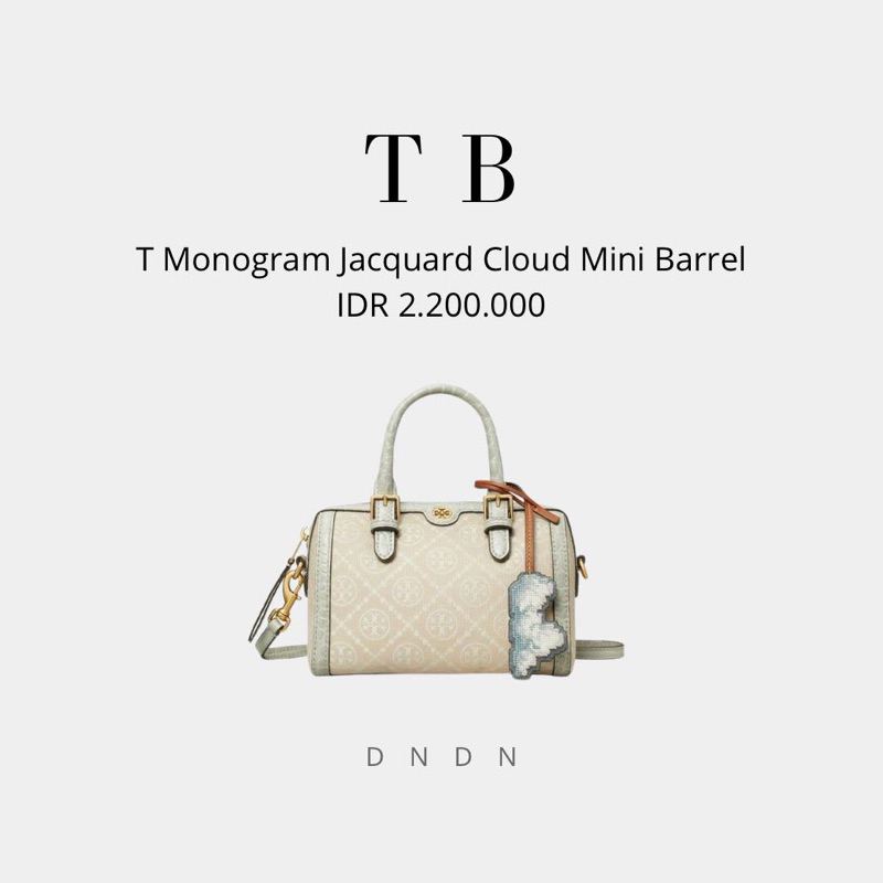 T Monogram Jacquard Cloud Mini Barrel