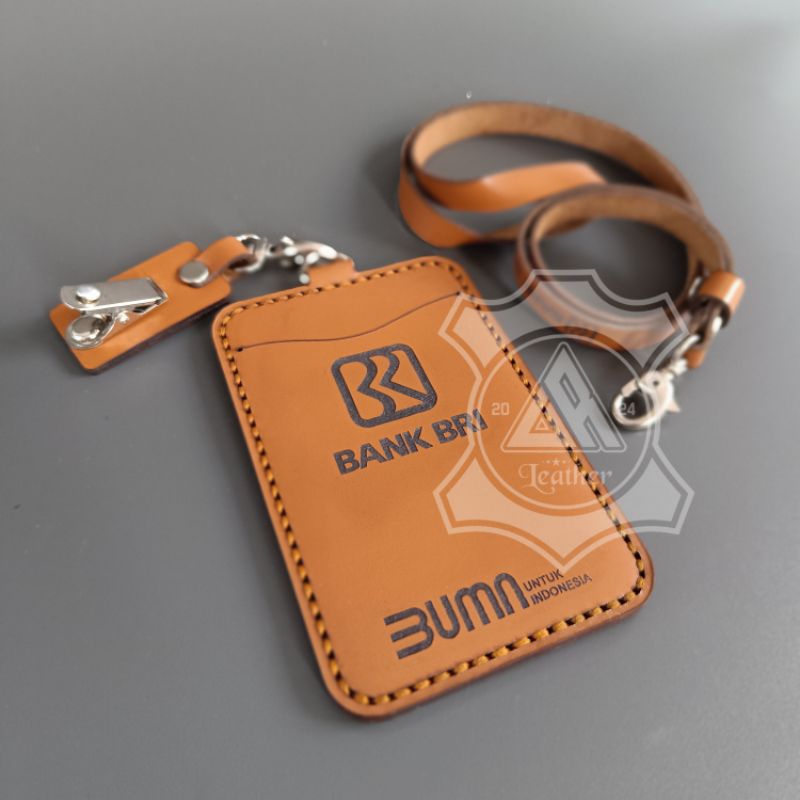 

Nametag Kulit Asli / Id Card Holder Custom Nama dan Logo / Nametag Kulit Custom