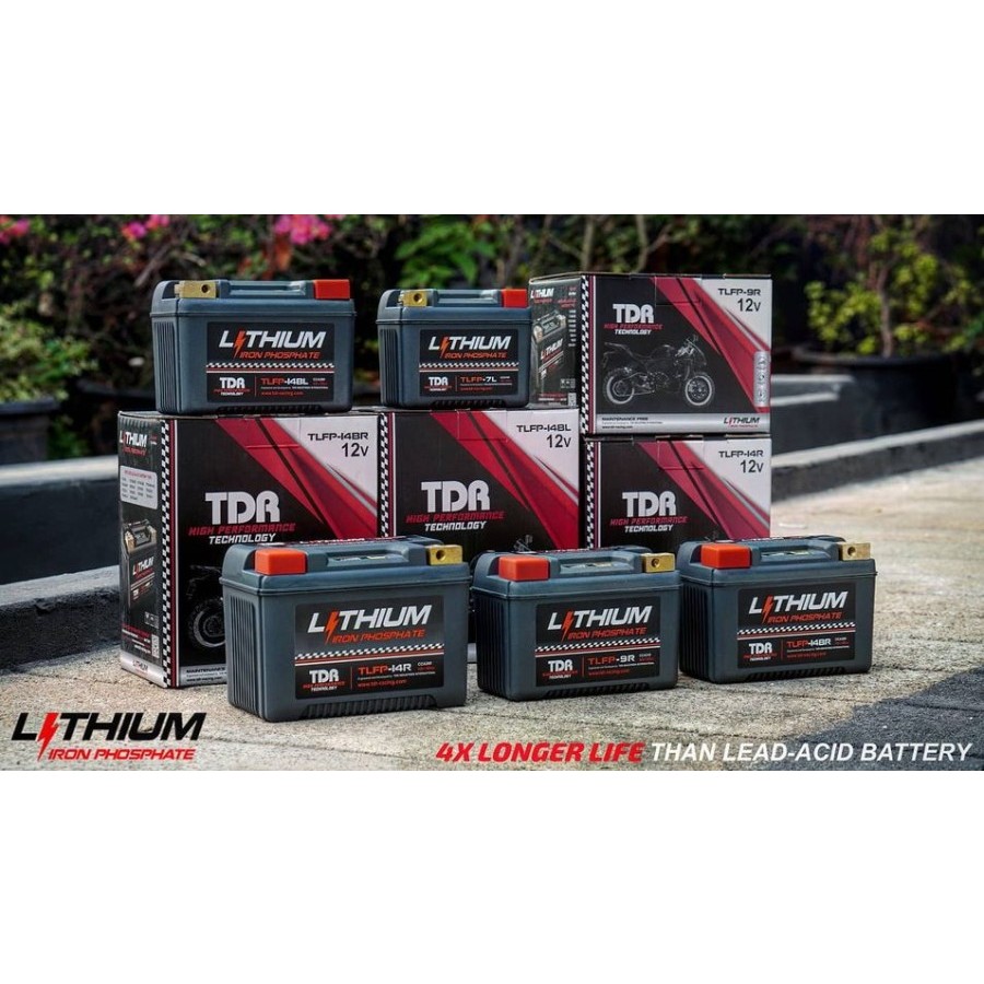 AKI MOTOR TDR Lithium Iron Phosphate (LiFePO4) Battery - UNIVERSAL NMAX R15 R25 N250 ZX25 ZX6 R6 R1