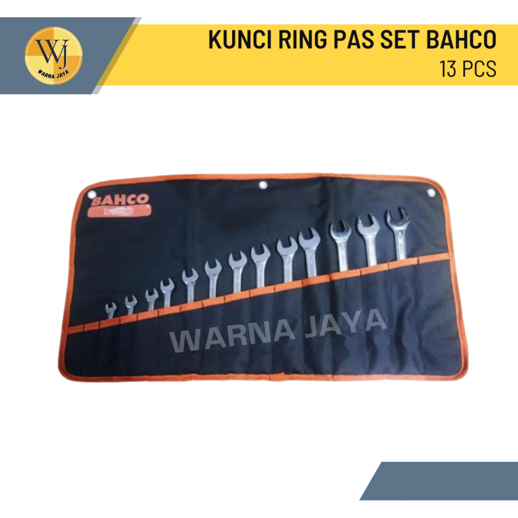 Kunci Ring Pas Set Bahco 13 Pcs / 13 Pcs Combination Wrench Set
