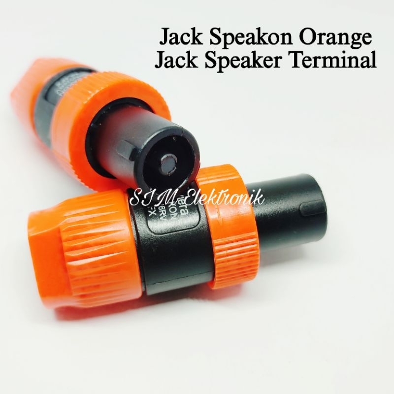 Jack Speakon Orange Jack Speaker Speakon 1PCS
