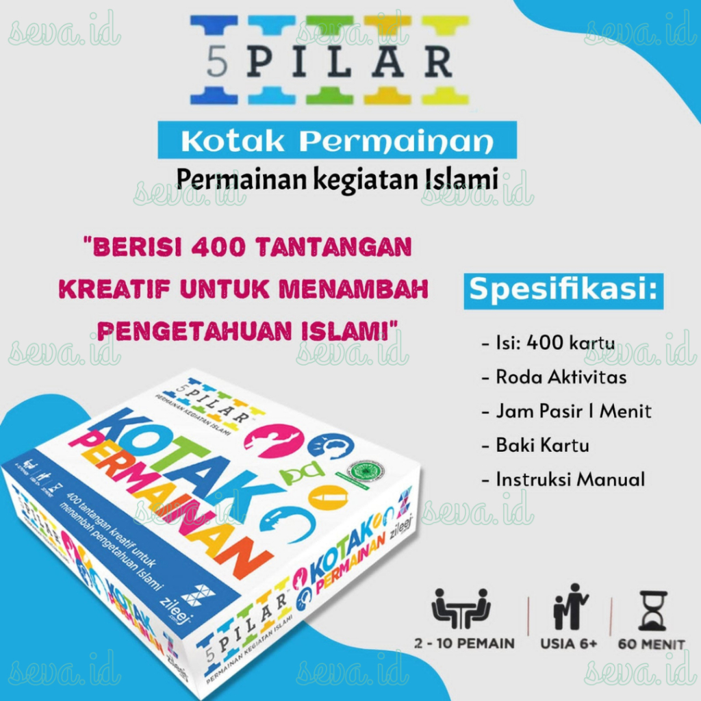 ISLAMIC BOARD GAME 5 PILAR KOTAK PERMAINAN KEGIATAN ISLAMI MAINAN EDUKASI
