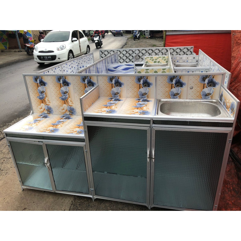 Rak Kompor Wastafel 4 Pintu Alumunium