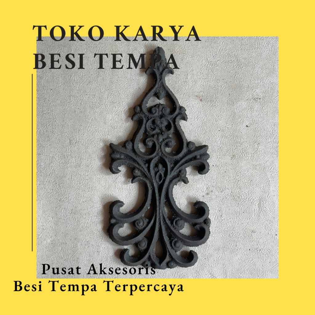 Ornamen Pagar Kembang Cor Besi 249 / Ornamen Besi Tempa / Ornamen Pagar Besi dan Tralis / Aksesoris 