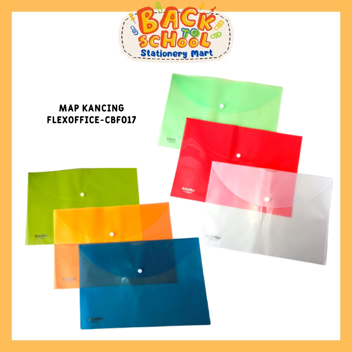 (BTS) STOPMAP PLASTIK 1 KANCING FLEXOFFICE KODE FO-CBF017