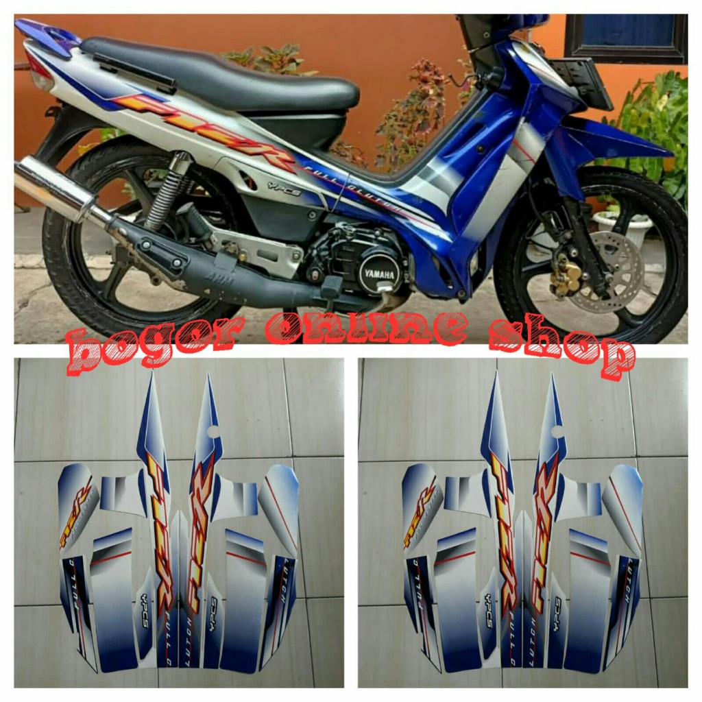 stiker motor f1zr 2003 putih-biru