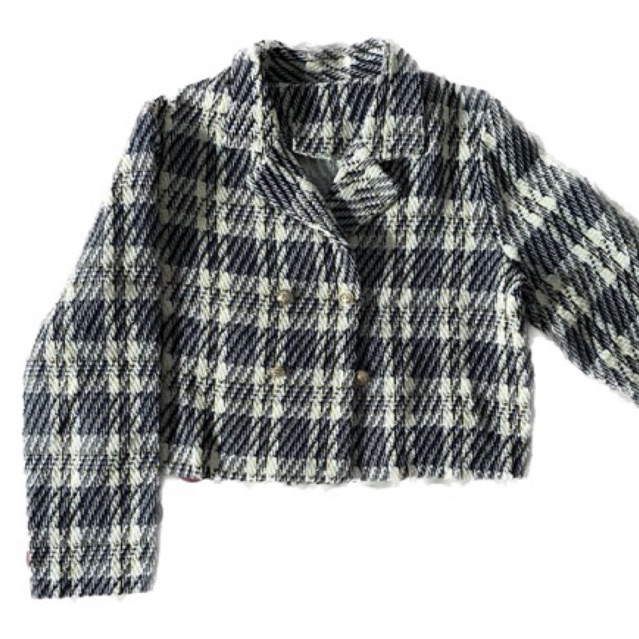 (NEW) Tweed Blazer Navy