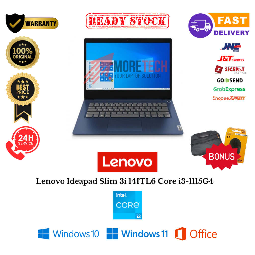 Laptop Lenovo Ideapad Slim 3i 14ITL6 Core i3 1115G4 | RAM 8GB SSD 512GB