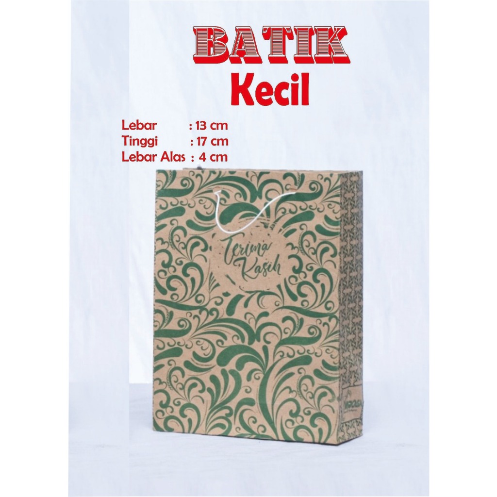 

PAPERBAG KECIL BATIK / PAPER BAG MOTIF 13 X 17 X 4 BATIK / TAS KERTAS KRAFT SOUVENIR PERNIKAHAN / PAPER BAG KADO HAJATAN