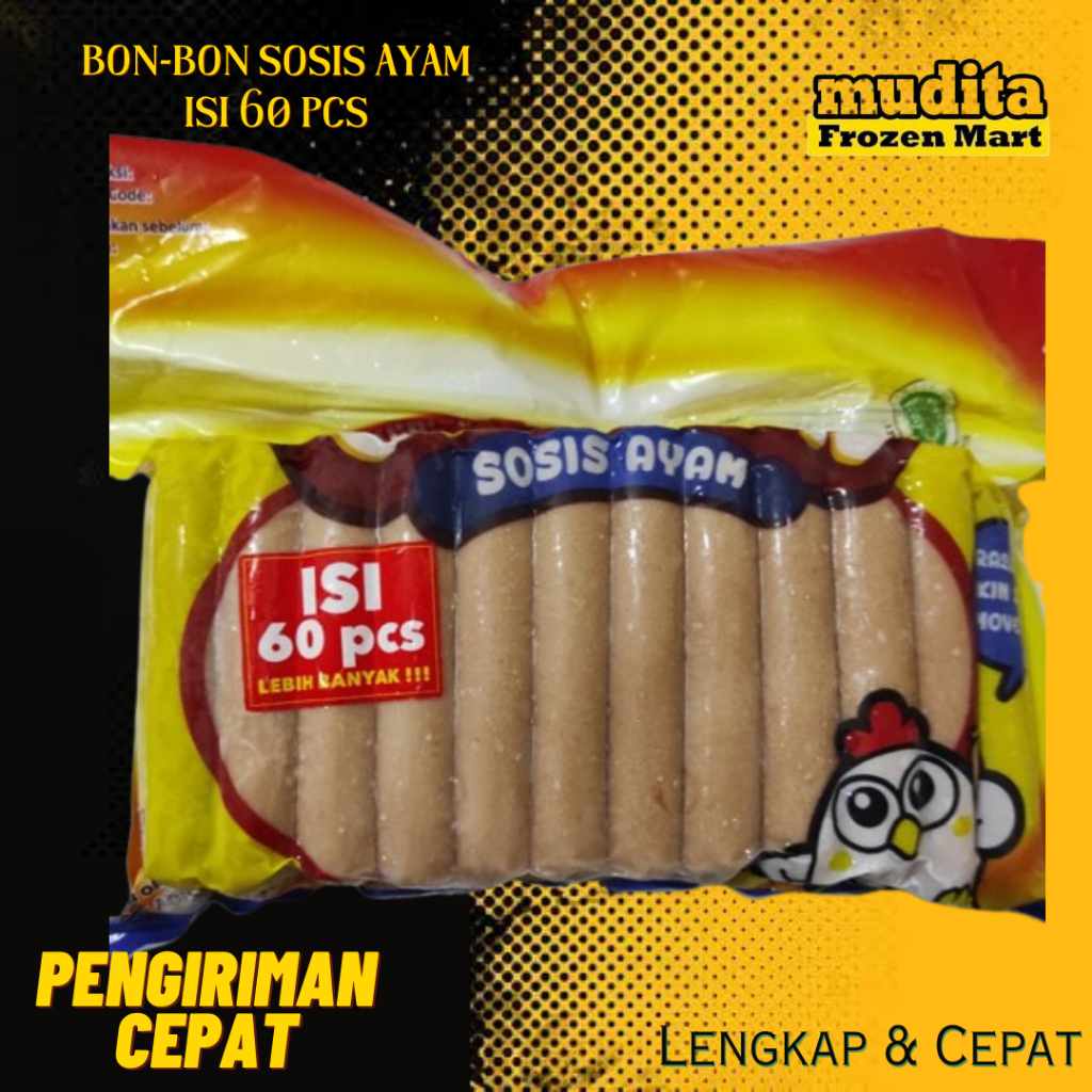 

Sosis Ayam Bon-Bon 1 kg isi 60 pcs.