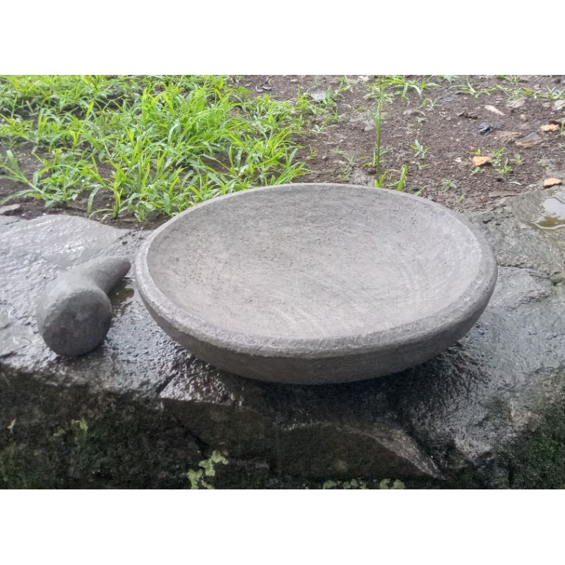 cobek jumbo/sudah free ulekan/untuk gado² /pecel lele/ayam geprek, dll.