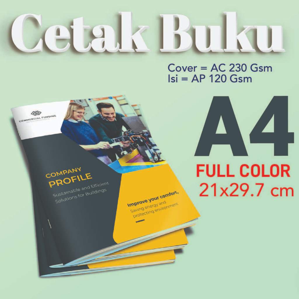 

Cetak BUKU, KATALOG, COMPANY PROFILE A4 jilid strapless 10 BUKU