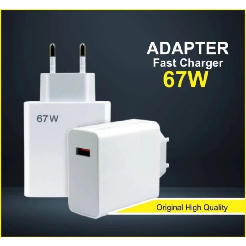 Adaptor Batok Kepala Charger 67W Fast Charging Pengisian Daya cepat