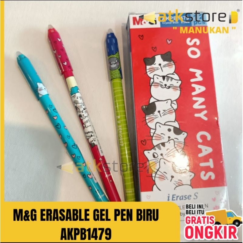 

M&G BOLPOINT GEL | BULPEN GEL BIRU 0.5MM | ERASABLE PEN