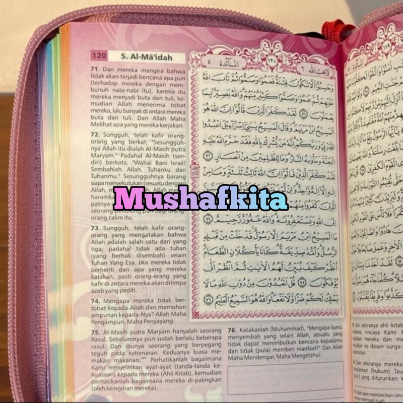 AlQuran Resleting A6 Yasmina Syaamil Quran Al Quran Terjemah Rainbow Alquran Cover Pink AlQuran Wani