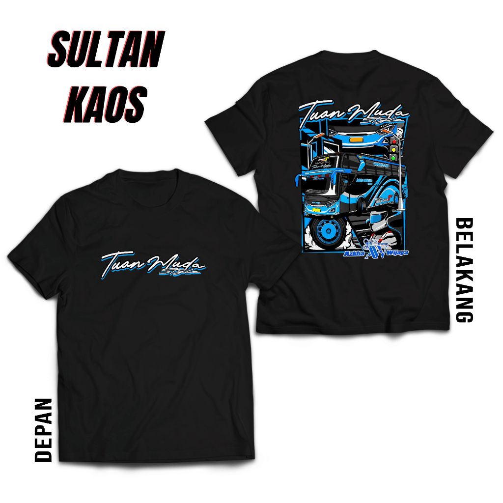 SultanKaos89 - Kaos Bus Tuan Muda Style Azka Wijaya - Kaos Atasan Katun Sablon - Baju Kaos Cotton Co