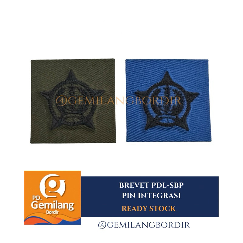 Brevet Wing PIN INTEGRASI TNI-AU | PDL-SBP | Atribut Brevet Wing Bordir Satuan