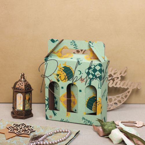 

10 Pcs Kardus Die Cut Jinjing Botol 250 ml Lebaran 2 uk 16.8 x 5.5 x 18 cm