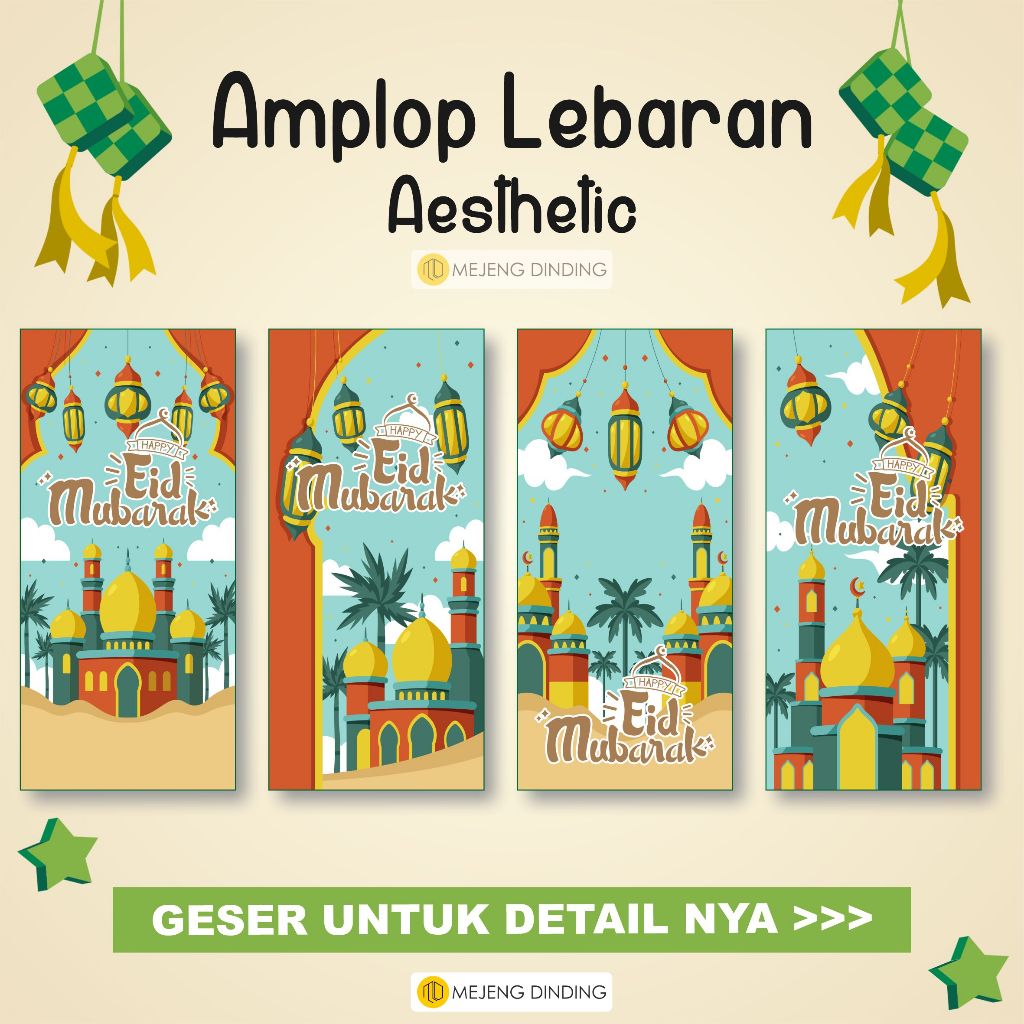 

Amplop Lebaran Aesthetic / Amplop Lebaran Idul Fitri isi 10 Pcs / Amplop Lebaran Kocak Cute / Amplop Lebaran Idul Fitri / Amplop Karakter/ Angpao Lebaran / Angpau Lebaran / Eid Mubarak / Amplop Lebaran Premium 5