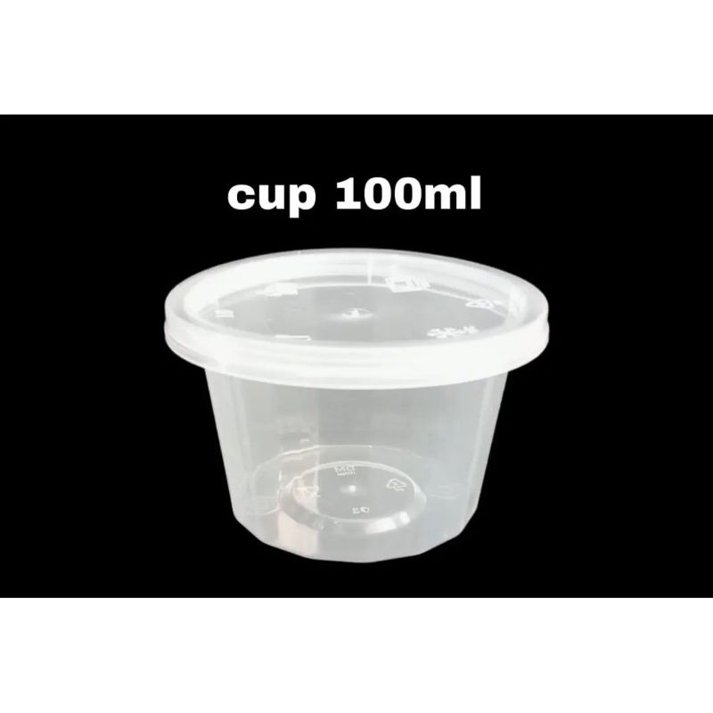 (ISI 25PCS) Thinwall Cup 100ml DM - Cup plastik 100ml DM - Thinwall Round