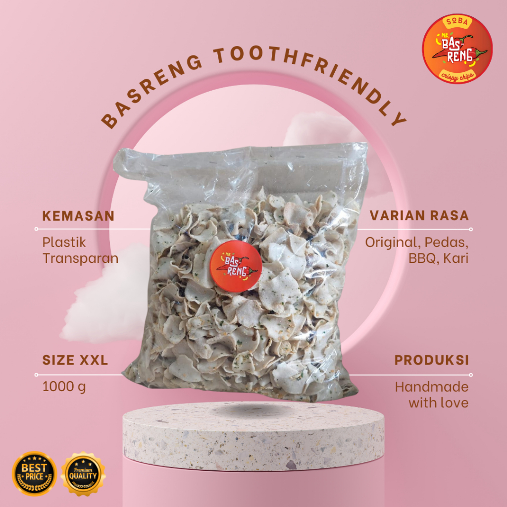 

Basreng 1000g Size XXL/Basreng crispy crunchy/Basreng viral/Keripik Basreng enak