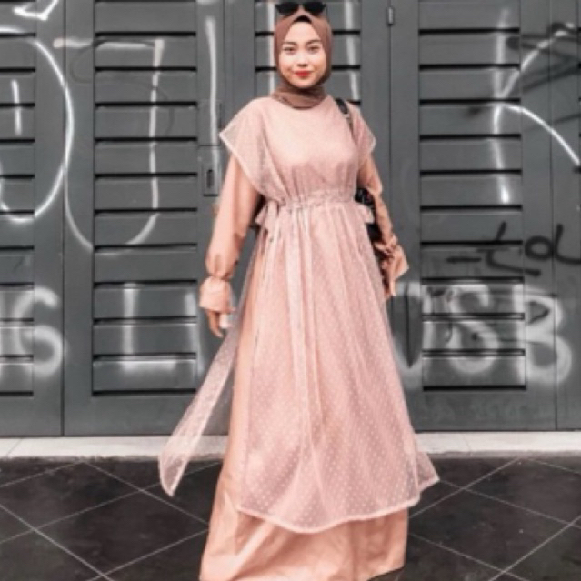 long vest kerut tile polkadot,KODE: DWB:1013,vest panjang kerut. rompi tali samping. outher tile ves