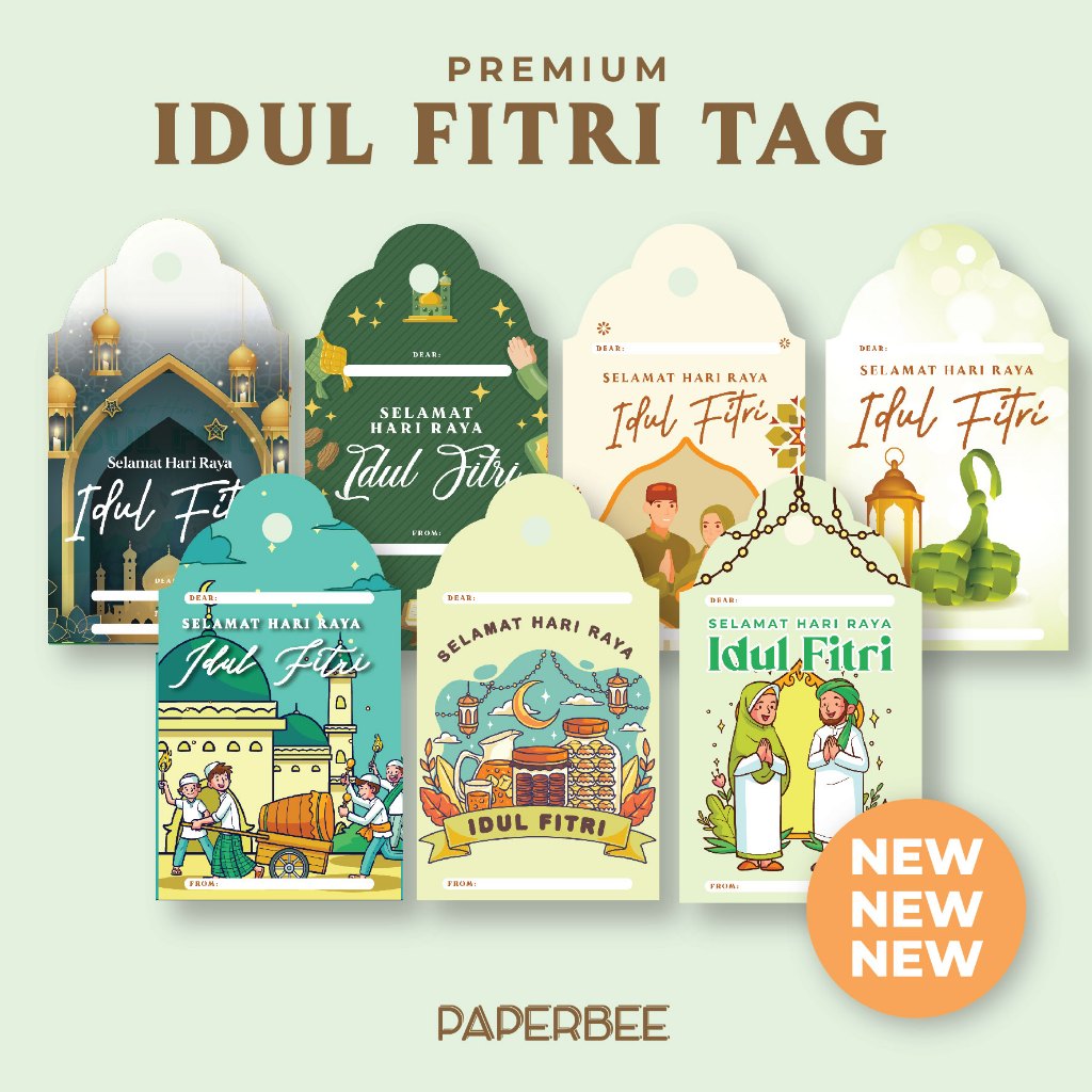 Kartu Ucapan / Tag / Selamat Idul Fitri / Lebaran untuk Parcel / Gift