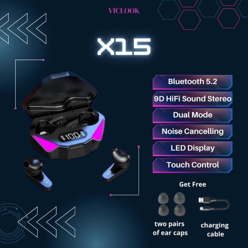 Headset Bluetooth TWS X15