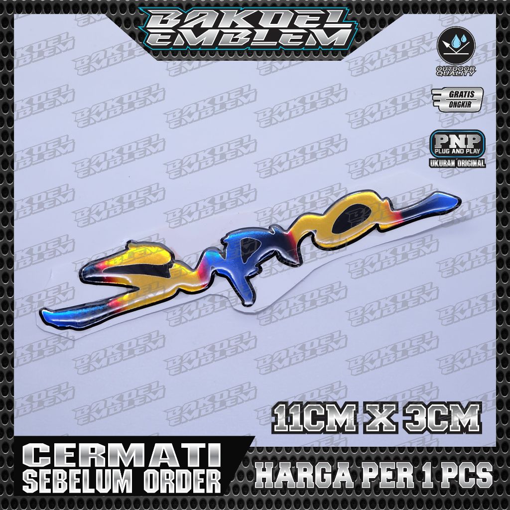 EMBLEM TIMBUL SUPRA MODEL TITANIUM, EMBLEM TIMBUL SUPRA MODEL TITANIUM SUPRA TITANIUM