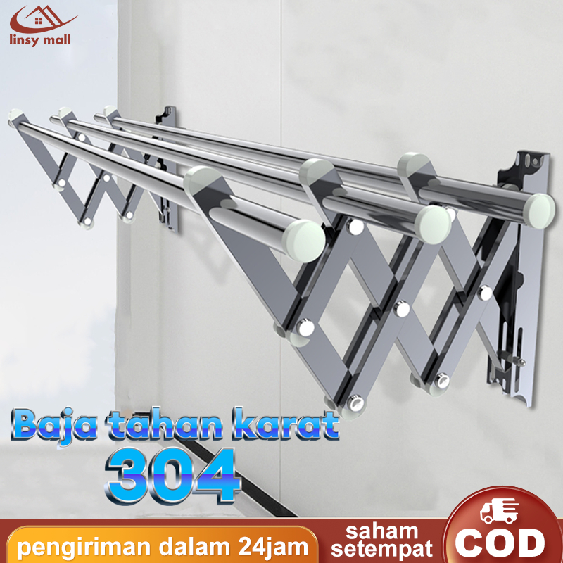 JEMURAN LIPAT DINDING JEMURAN DINDING 304 DARI STAINLESS STEEL JEMURAN PAKAIAN DINDING