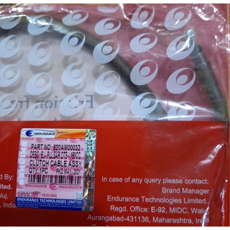 Cabel Kabel Kopling Motor Bajaj pulsar type 180ug3 180ug4 Motor Bajaj Pulsar merk ENDURANCE