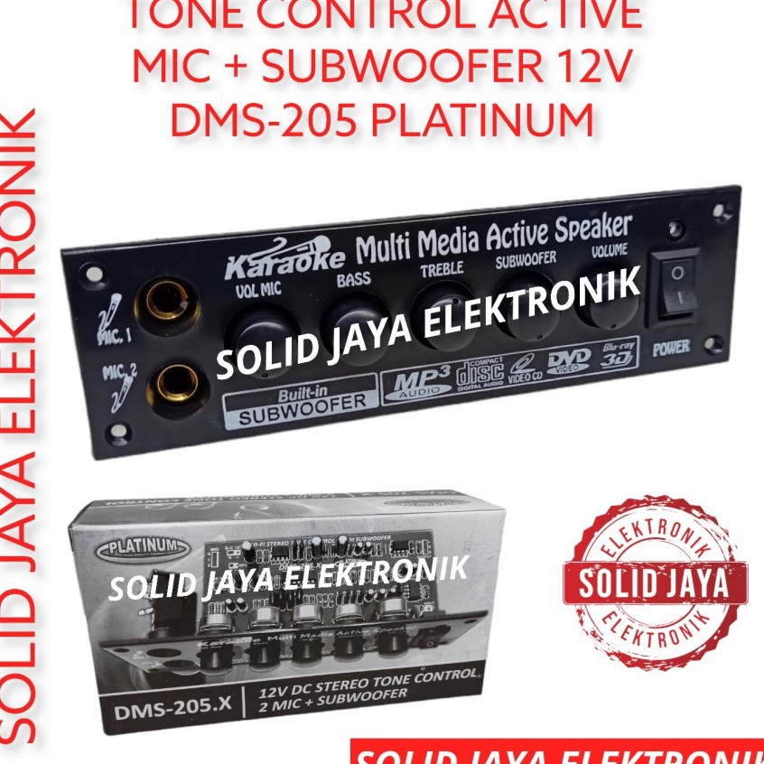 YN KIT TONE CONTROL AKTIF 12V DC DMS25 KONTROL HI FI STEREO SUBWOOFER SUB MIC MIC KARAOKE 12 VOLT V 