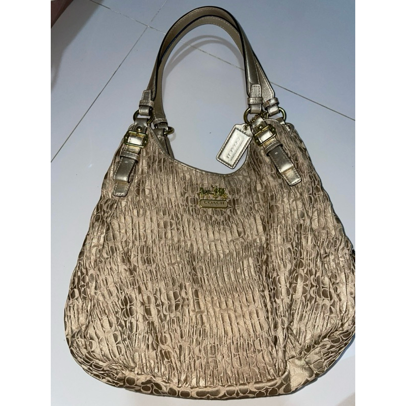 tas coach cewek original gold