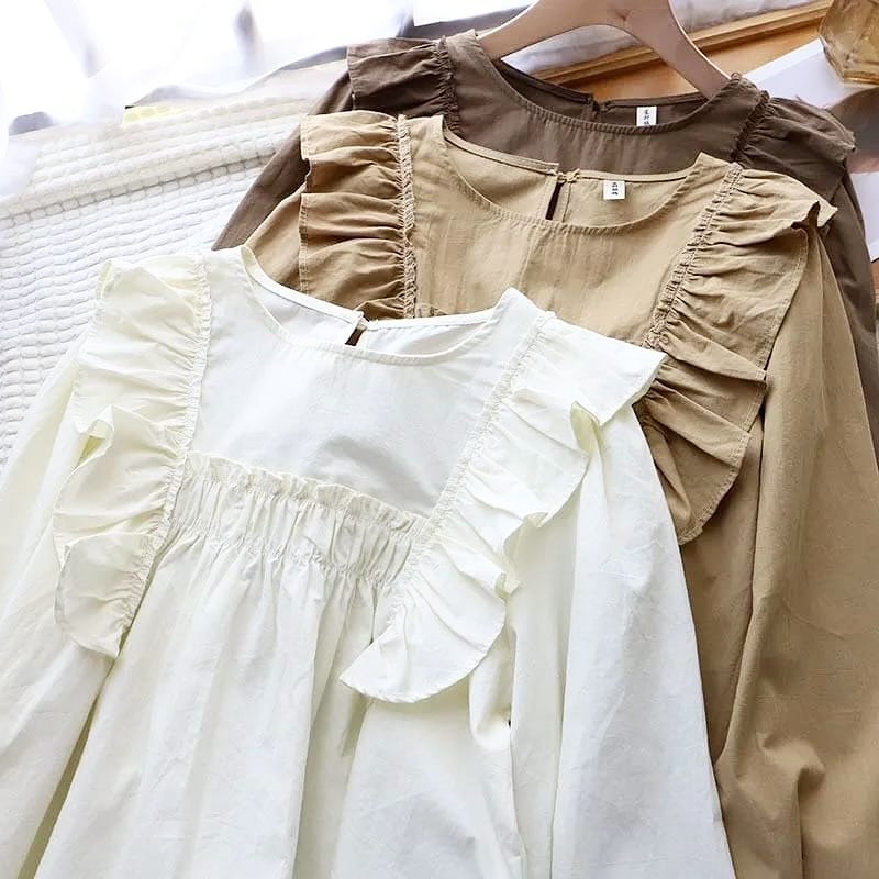 Tasla Blouse Crinkle Atasan Wanita Korean Style