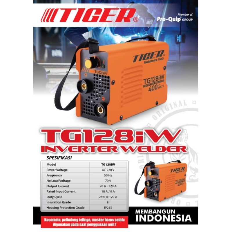 Mesin Travo Las Inverter 450 Watt 120A TIGER TG128iW / Mesin Las 450watt 120A TIGER TG128iW / Trafo 