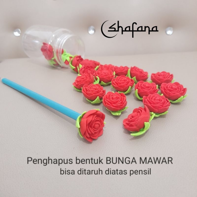 

[ SHAFANA ] Penghapus pensil bentuk bunga MAWAR / Eraser lucu