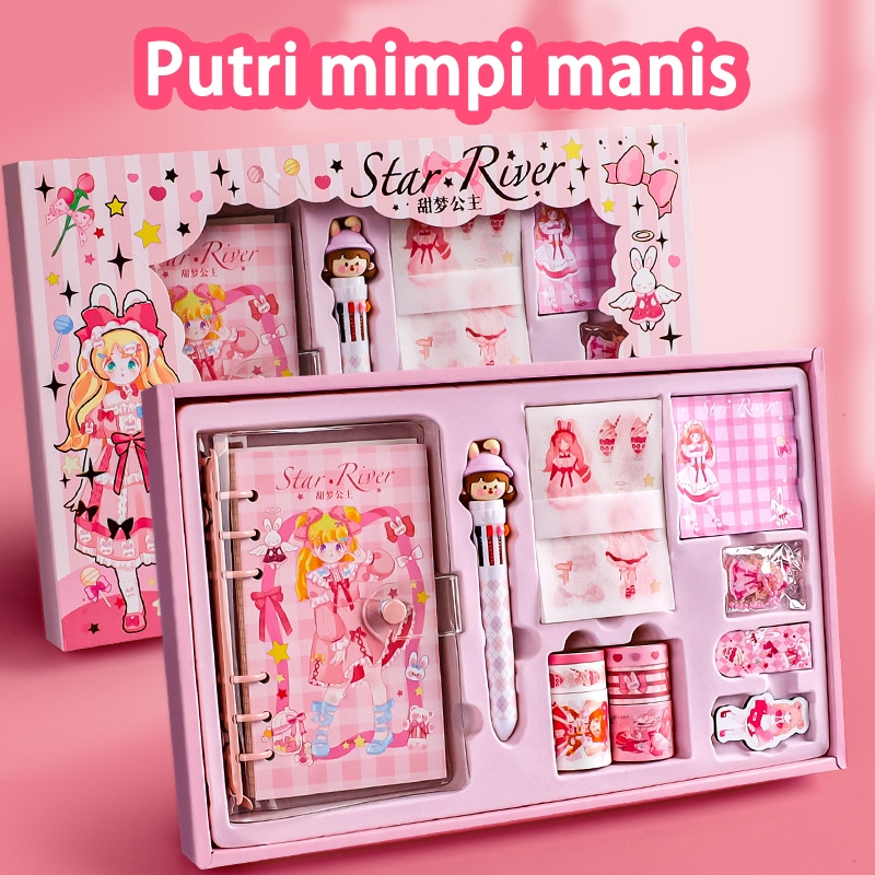 

Stiker Lucu 1 Set Box Tema Kartun Stiker Label untuk Buku Pegangan Diary Dekorasi DIY Stiker Spiral Elegan Bahan Buku Notebook