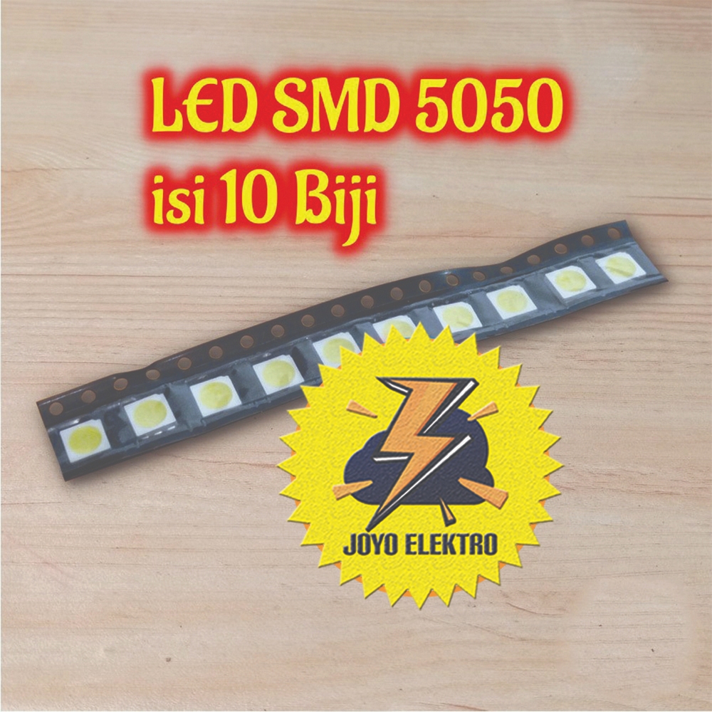 Led SMD putih tipe 5050 isi 10 Biji Led SMD putih