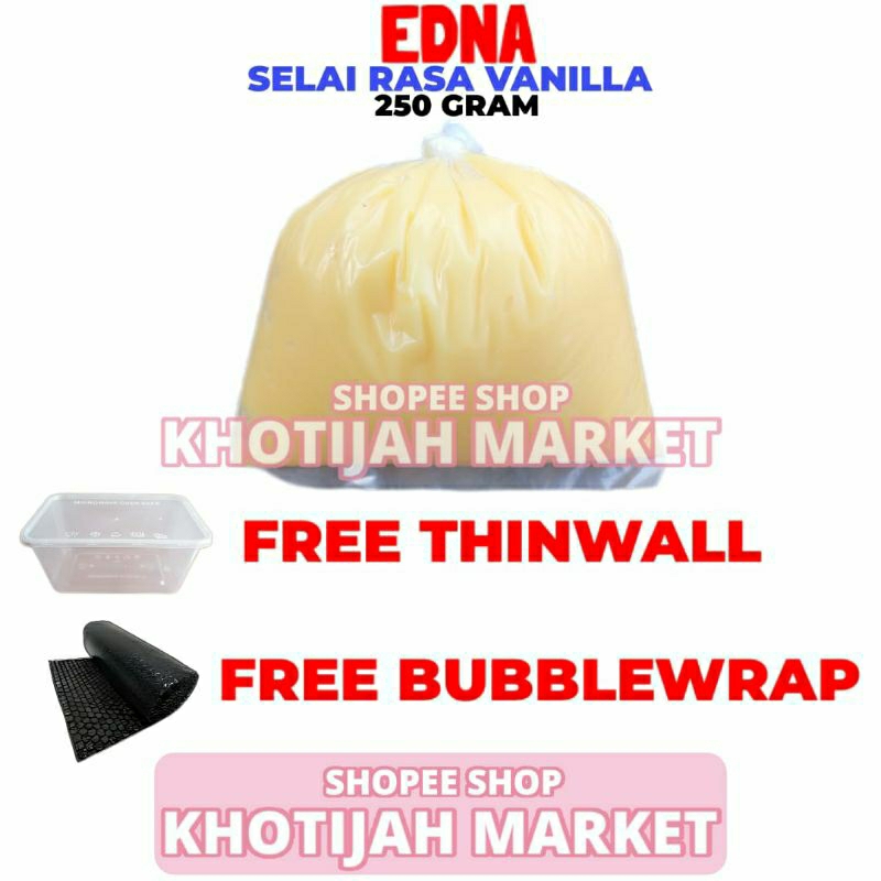 

Selai Rasa Vanilla 250 Gram Kualitas Premium Merk Edna