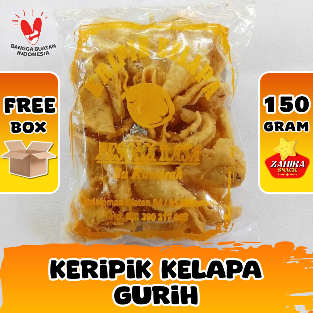 

Keripik Kelapa Gurih Cemilan Kripik Oleh-oleh Kebumen Original 150 Gram