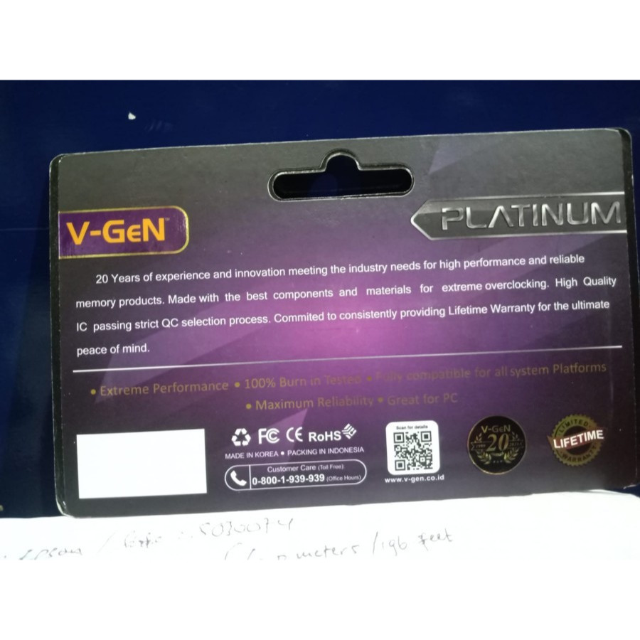 Ddr4 8Gb Pc 2400 / 2666 Vgen Platinum Bestseller