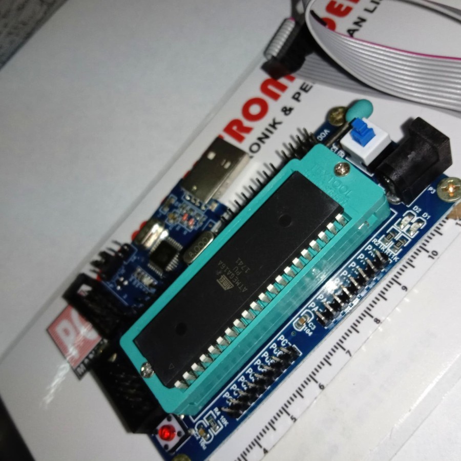 minsys Atmega16 minimum system Include downloader and ic ATmeg16 Inwer4114 Ori