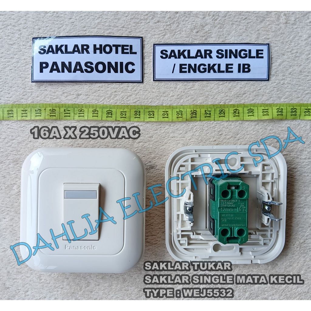 SAKLAR HOTEL/SAKLAR TUKAR SINGLE MATA KECIL IB PANASONIC