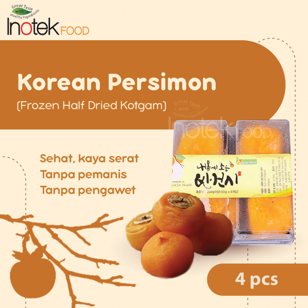 

KESEMEK KOREA BEKU / KOREAN PERSIMON - FROZEN HALF DRIED KOTGAM ISI 4pcs