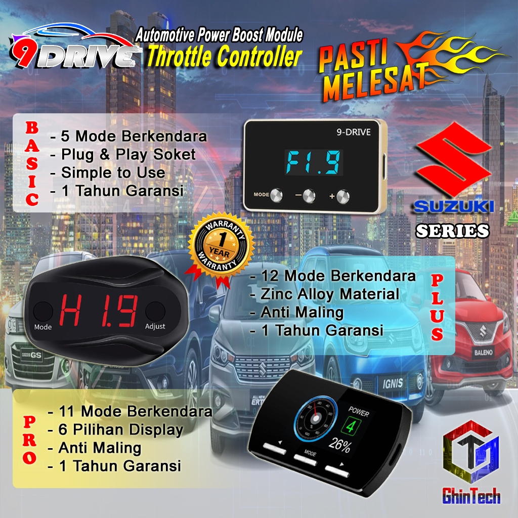 9 DRIVE 12 DRIVE SUZUKI SERIS THROTTLE CONTROLLER PIGGYBACK MOBIL SUZUKI REMAP ECU SX4 KARIMUN GRAND